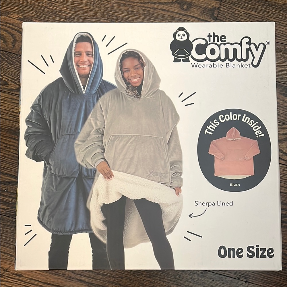 The Comfy Wearable Blanket - Blue and Gray